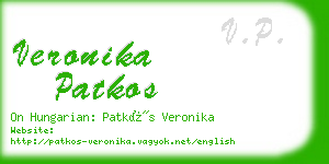 veronika patkos business card